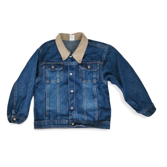 Gymboree Jean Jacket Tan Corduroy Collar Size 6 - Picture 1 of 7